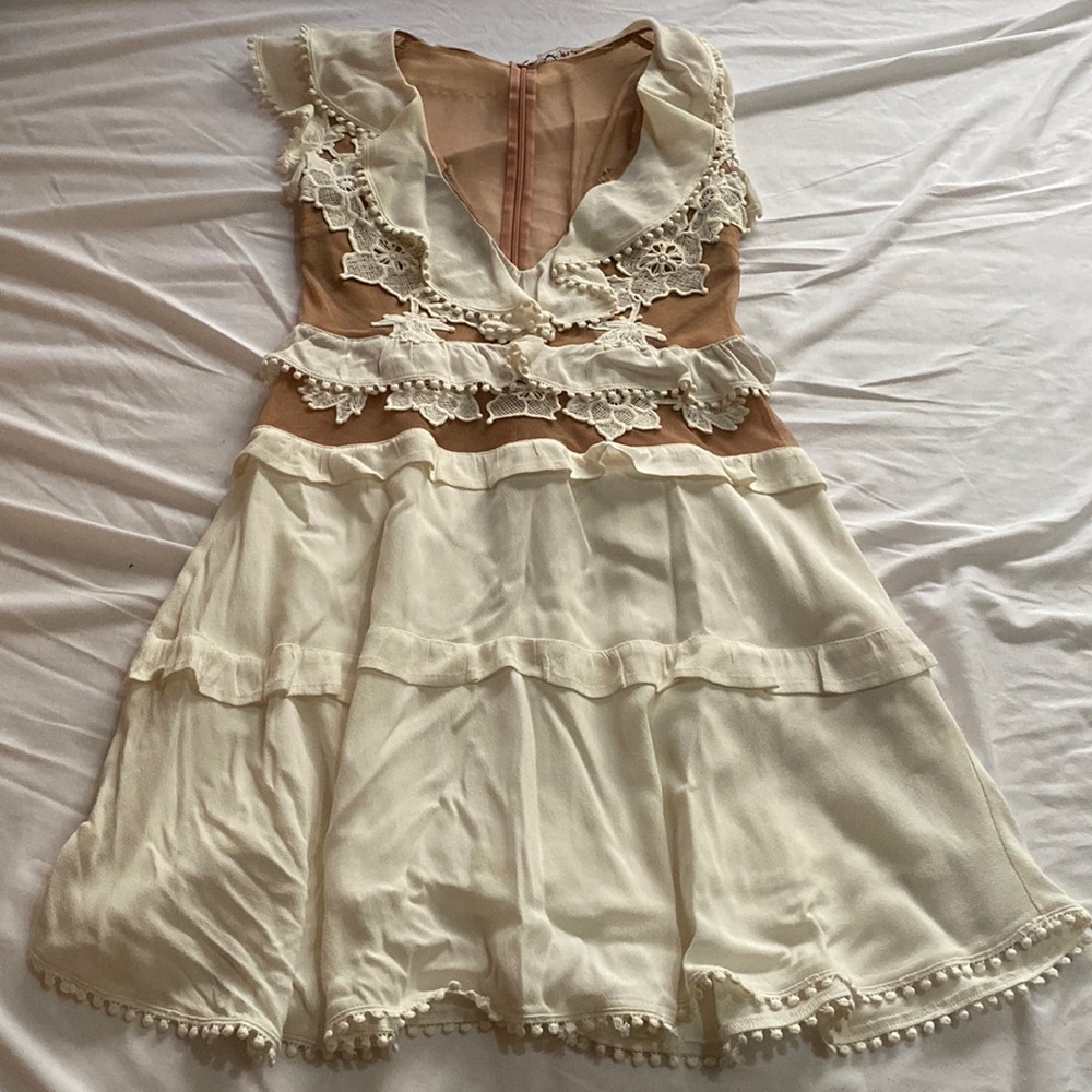 For Love and Lemons White illusion Dress